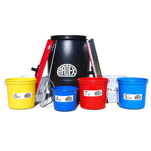 Ardex Leveling Tool Kit and Mixing Drum